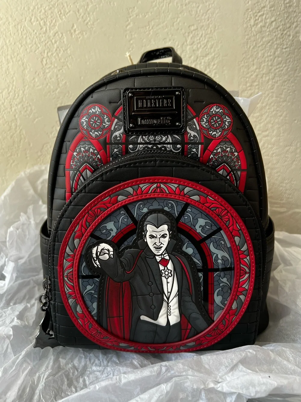 Loungefly Universal Monsters Dracula Stained Glass Mini Backpack - NEW